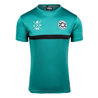 Afbeelding van Gorilla Wear Vernon Tshirt print, Heren, Maat: XL, Teal green