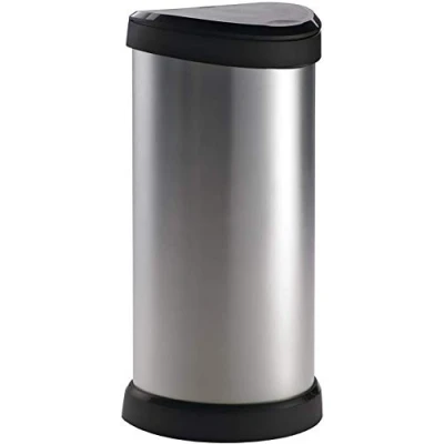 Afbeelding van Pedaalemmer Deco ovaal 40 L zilverkleurig