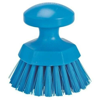 Afbeelding van Vikan handborstel rond hard, blauw, Geschikt voor Veehouderij