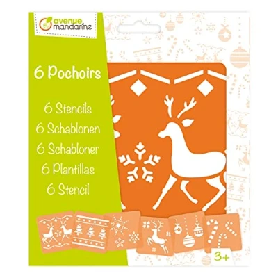 Afbeelding van Teken Sjabloon Kerst 2 Set van 6 stuks