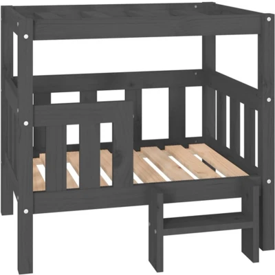 Afbeelding van Hondenmand 75,5X63,5X70 Cm Massief Grenenhout Grijs