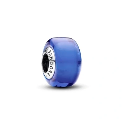 Afbeelding van PANDORA Moments Blue Murano glazen mini bedel van Sterling zilver, compatibel Armbanden, 793105C00, Geen edelsteen