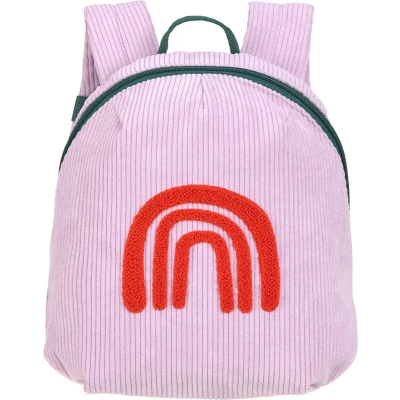 Afbeelding van Lässig Kinderrugzak Tiny Backpack Cord Little Gang Rainbow Lilac