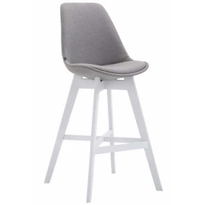 Afbeelding van Barkruk Narvik Stof Wit Frame Grijs