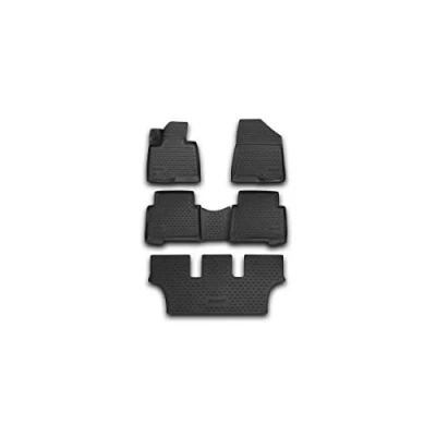 Afbeelding van Element Hyundai Grand Santa Fe 13 20 Antislip Rubber 3D Vloermatten Zwart Aangepaste Laser Gemeten Fit
