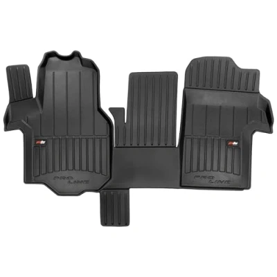 Afbeelding van M MOTOS Rubberen vloermatten voor Volkswagen Crafter II vanaf 2016 Verhoog je rijcomfort met de zwarte antislip all weather 3D automatten, bescherming tegen vuil