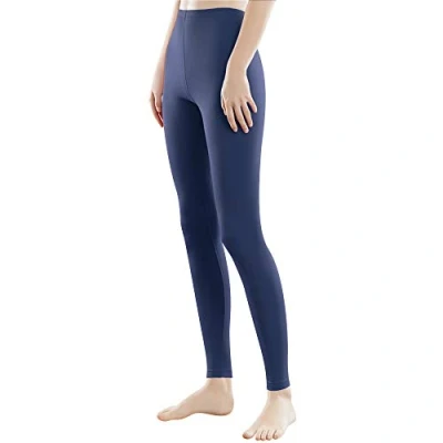 Afbeelding van Libella 4108VA Dames Lange Leggings Veelkleurig Hoge Taille Slim Fit Katoenen Broek, marineblauw