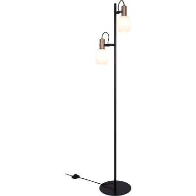 Afbeelding van Nordlux Arild vloerlamp 2xE14 opaal glas/zwart