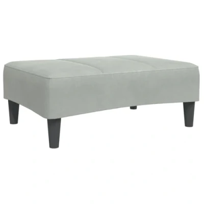 Afbeelding van vidaXL Voetenbank 77x55x31 cm fluweel lichtgrijs