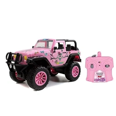 Afbeelding van Dickie Toys Jeep Wrangler Roze 1:16 Geschikt voor Pop 30 cm 2,4 GHz Vanaf 6 jaar Bestuurbare auto