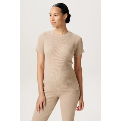 Image de Zwangerschaps T shirt Javi White Pepper S 50% Biologische katoen / Viscose Zwangerschapsshirt Zwangerschapskleding