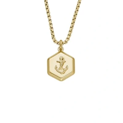 Afbeelding van Fossil Ketting goldcoloured, Heren, Maat: One Size, Gold coloured