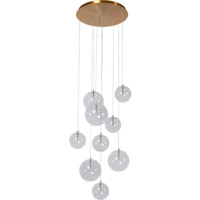Afbeelding van ATMOOZ Hanglamp Camau 9 Antique Brass