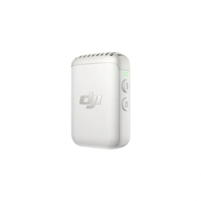 Afbeelding van DJI Mic 2 zender (parelwit), draadloze microfoon met intelligente ruisonderdrukking, 14 uur interne opname, 6 batterij, magnetische bevestiging, Bluetooth microfoon, vlogs