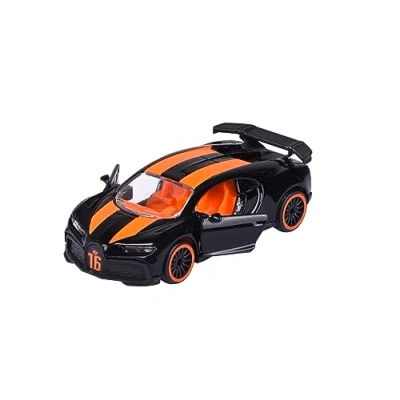 Afbeelding van Majorette Racing Cars Bugatti Chiron Pur Sport zeer gedetailleerde speelgoedauto, schaal 1/64 (7,5 cm) met verzamelkaart, automodel voor kinderen vanaf 3 jaar