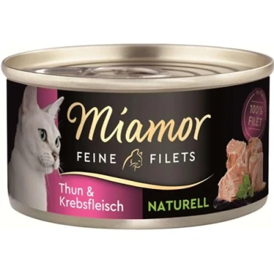Afbeelding van Voordeelpakket Miamor Fijne Filets Naturelle 24 x 80 g Kattenvoer Tonijn &amp; Krab