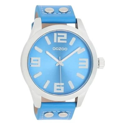 Afbeelding van Oozoo Timepieces Dameshorloge met metalen band, modern dameshorloge, elegant, analoog rond horloge (48 mm behuizing), C11071 Oranje/Oranje, armband