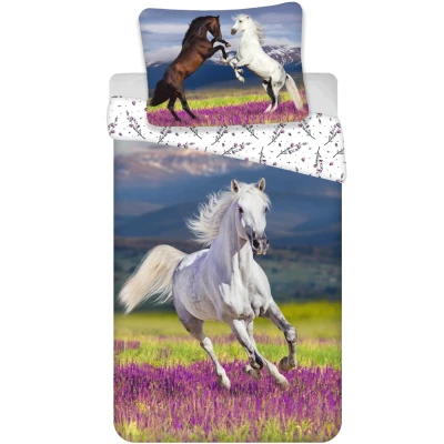 Afbeelding van Sweet Home Dekbedovertrek, Paarden 140 x 200 + 70 90 cm Katoen