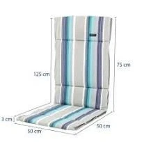 Afbeelding van Madison Tuinstoelkussen 123x50 cm fiber outdoor Guatamala safier blue