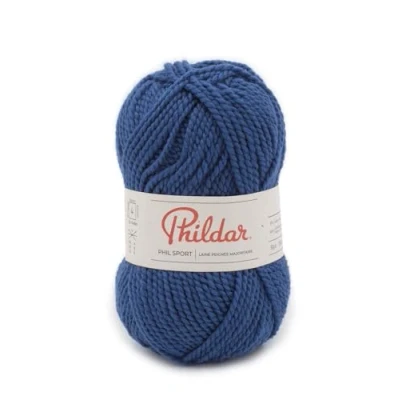 Afbeelding van Phildar Phil Sport wol, 54 g breiwol 49% acryl, 51% vachtwol naald nr. 4 kleur navy