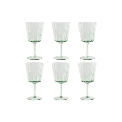 Afbeelding van Set van bekers Home ESPRIT Groen Kristal 285 ml 8,4 x 16,4 cm (6 Stuks)