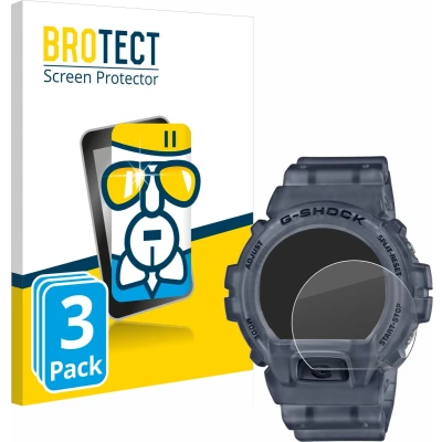 Afbeelding van BROTECT Screenprotector voor Casio G Shock DW 6900 Folie Beschermfolie Beschermglas transparant (3 Stuks)