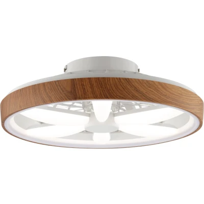 Afbeelding van Brilliant Gaiano Plafondventilator Met verlichting Ø 48 cm LED 48W Wit en RGB kleuren Dimbaar Timer CCT Afstandsbediening Hout Zeer stil