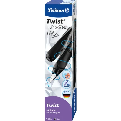 Afbeelding van Pelikan vulpen Twist Structure Black M