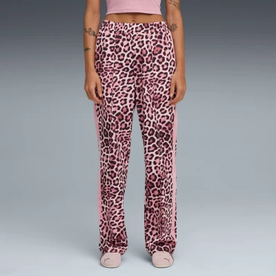 Afbeelding van T7 LEO LUXE all over print rechte broek voor Dames, Roze, Maat M PUMA