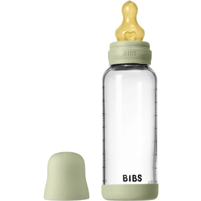 Afbeelding van BIBS Fles Medium Flow 240 ml Glas/Latex Sage