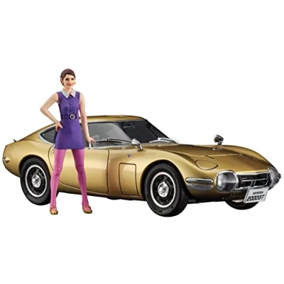 Afbeelding van 1:24 Hasegawa 52333 Toyota 2000GT Gold w/60&#039;s Girl Figure Plastic Modelbouwpakket