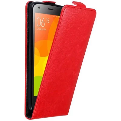Afbeelding van Cadorabo Hoesje geschikt voor Xiaomi Mi 2 in APPEL ROOD Beschermhoes flip design Case Cover met magnetische sluiting