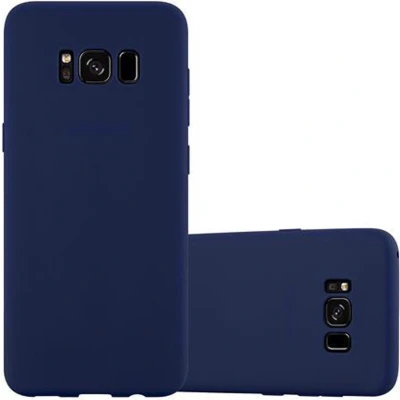 Afbeelding van Cadorabo Hoesje geschikt voor Samsung Galaxy S8 in CANDY DONKER BLAUW Beschermhoes gemaakt van flexibel TPU silicone Case Cover