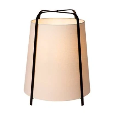 Afbeelding van Atmooz Vloerlamp Hazel Zwart Witte Linnen Kap 48x48x60 cm E27 Fitting Dimbaar Stijlvolle voor Woonruimtes