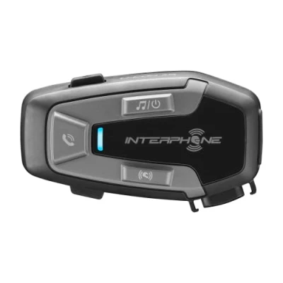 Afbeelding van INTERPHONE U COM6R Single Bluetooth 5.2 afneembare motorintercom en geïntegreerde batterij 15 uur batterijduur, motorfiets 1 km, TFT GPS compatibel, waterdicht, 32 mm luidspreker