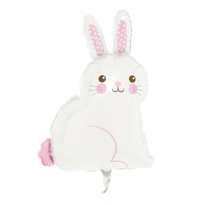 Afbeelding van Amscan Ballon Bunny 55 Cm Folie Wit