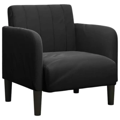 Afbeelding van Fauteuil met armleuningen 54 cm fluweel zwart