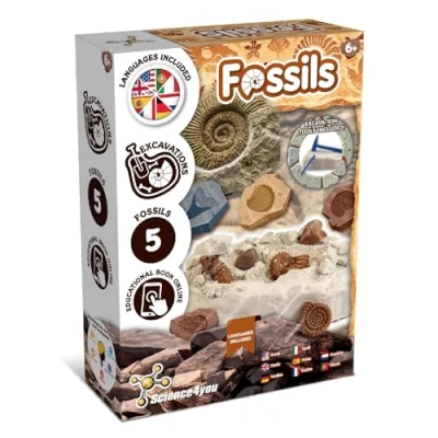 Afbeelding van Science4you Fossiele opgravingsset voor kinderen leer meer over fossielen en paleontologie met deze opgravingsset, ongelooflijke fossielen, een paleontologisch cadeau meisjes