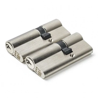 Afbeelding van Cilinder AXA 2 stuks (Dubbel, SKG**, 30/45 mm, Vernikkeld, 6 sleutels)