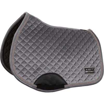 Afbeelding van ANKY Zadeldekje Velvet Stones Springen Steel Grey Full Agradi.be