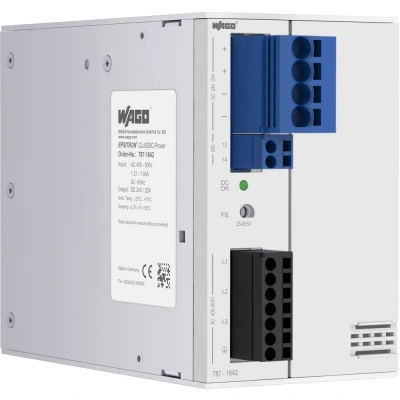 Afbeelding van WAGO 787 1642 DIN rail netvoeding 24 V 20 A 480 W Aantal uitgangen: 1 x Inhoud: stuk(s)