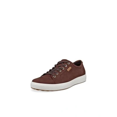 Afbeelding van ECCO SOFT 7 LACE UP Sneakers laag, Heren, Maat: 42, Chocolat Nubukleer