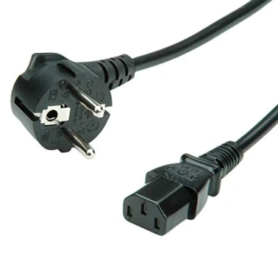 Afbeelding van VALUE stroomkabel, recht IEC Female, zwart, 0,6 m