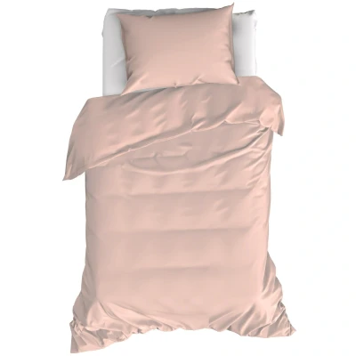 Afbeelding van Moodit Dekbedovertrek Basil Pearl Pink Eenpersoons 140 x 220 cm Katoen