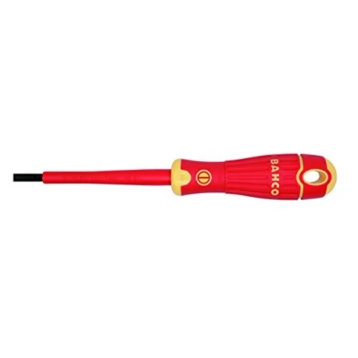 Afbeelding van BAHCO B196.065.150 schroevendraaier BahcoFit geïsoleerd VDE met rubber greep gleuf 1,2 mm x 6,5 150