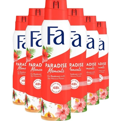 Afbeelding van 6x Fa Deodorant Spray Paradise Moments 150 ml