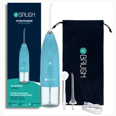 Afbeelding van Y Brush Waterflosser met tongschraper Blauw