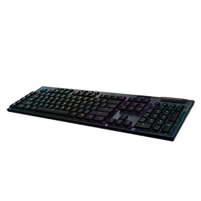 Afbeelding van Logitech G G915 X LIGHTSPEED ultraplat draadloos gamingtoetsenbord, dubbellaagse PBT toetsen, volledig programmeerbare GL Blue Clicky Switches, PC/Mac, US International QWERTY toetsenbord,