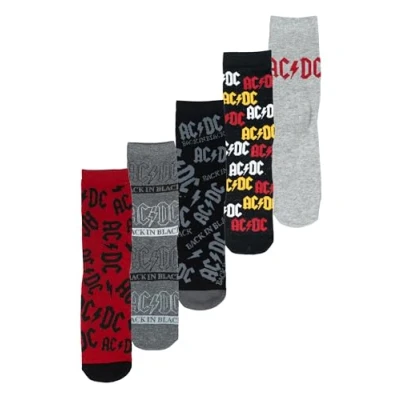 Afbeelding van United Labels 5 paar AC/DC herensokken 40 45, meerkleurig, 45 EU, Meerkleurig
