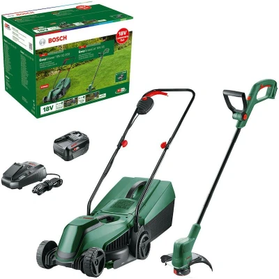 Afbeelding van Bosch EasyMower 18V 32 200 Duwgrasmaaier Batterij/Accu Zwart